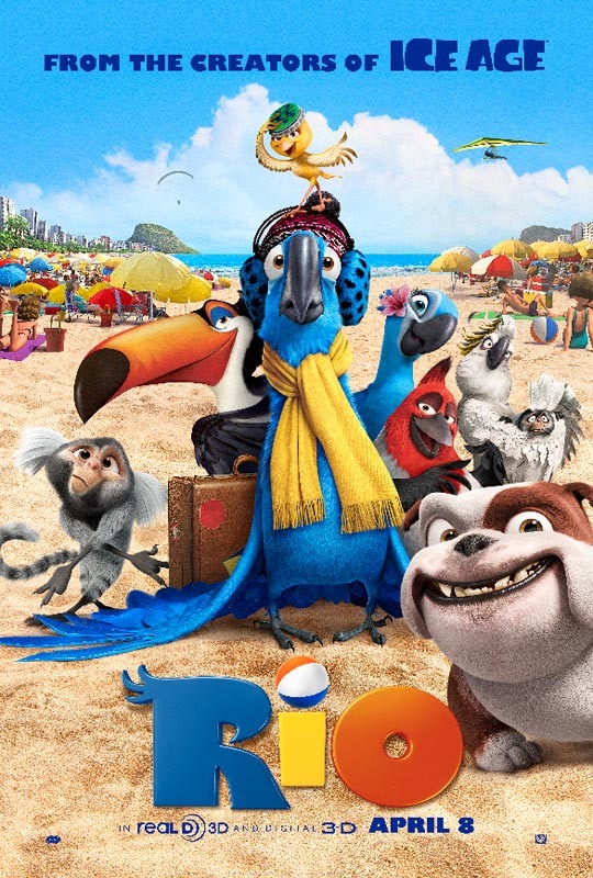 Abaixo o novo cartaz com todos os personagens na praia do Rio de Janeiro